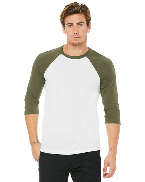 Bella + Canvas BC3200 BELLA+CANVAS Unisex 3/4-Sleeve Baseball Tee. BC3200