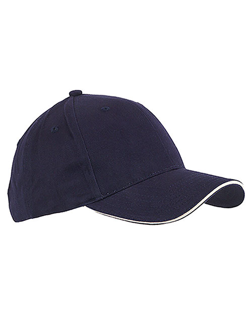 Big Accessories BX004 Men 6-Panel Twill Sandwich Baseball Cap