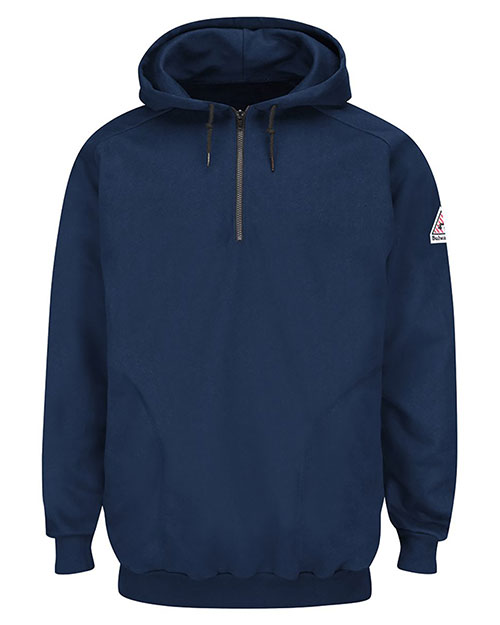 Bulwark SEH8 Pullover Hooded Fleece Sweatshirt Quarter-Zip
