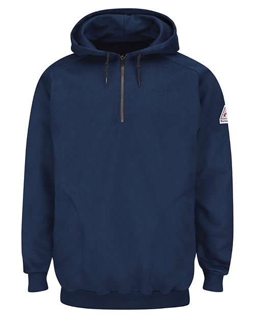 Bulwark SEH8L Pullover Hooded Fleece Sweatshirt Quarter-Zip - Long Sizes