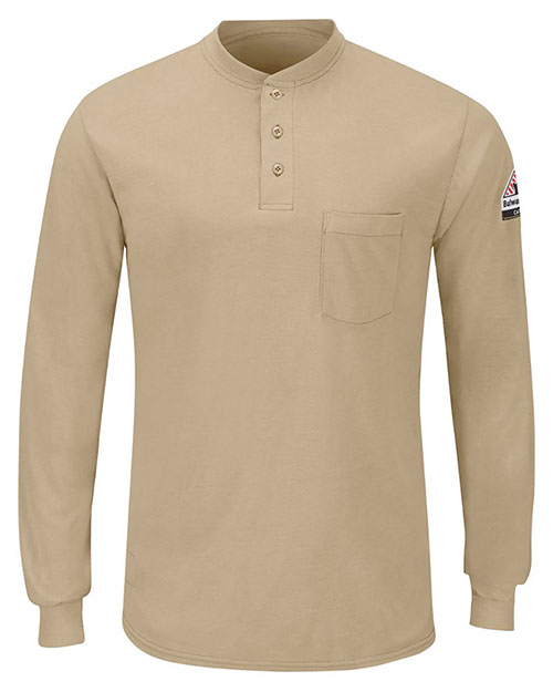 Bulwark SML8L Long Sleeve Henley - Long Sizes