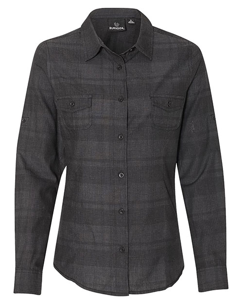 Burnside 5222 Women's Long Sleeve Plaid Shirt