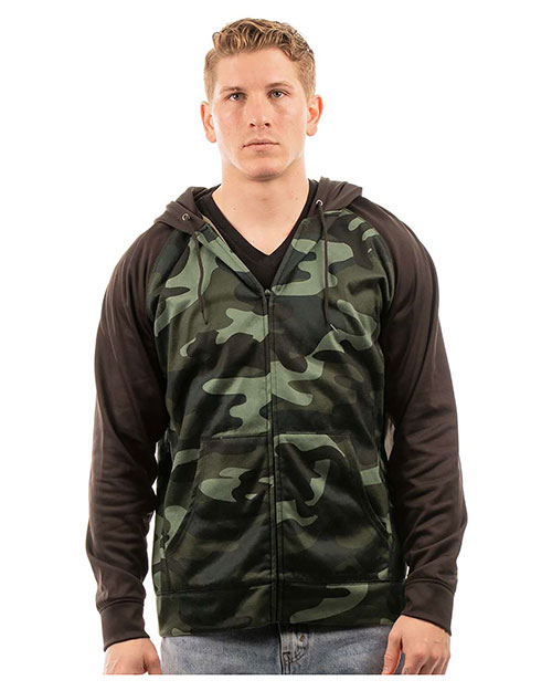 Burnside 8660 Performance Raglan Full-Zip Sweatshirt