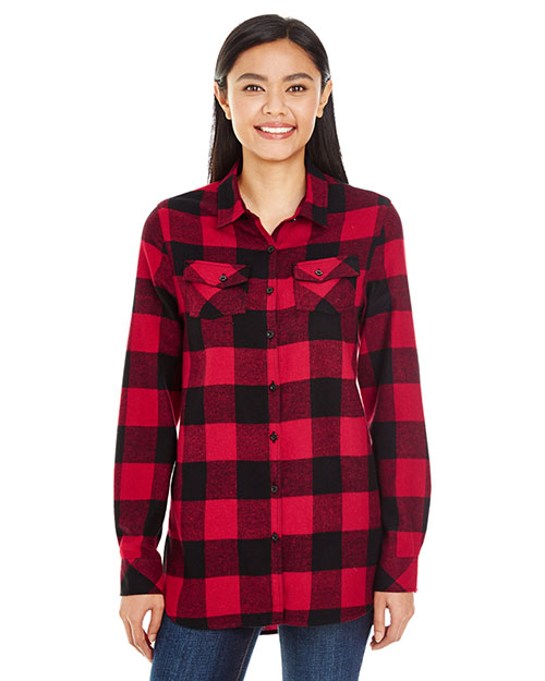 Burnside B5210 Ladies' Plaid Boyfriend Flannel Shirt