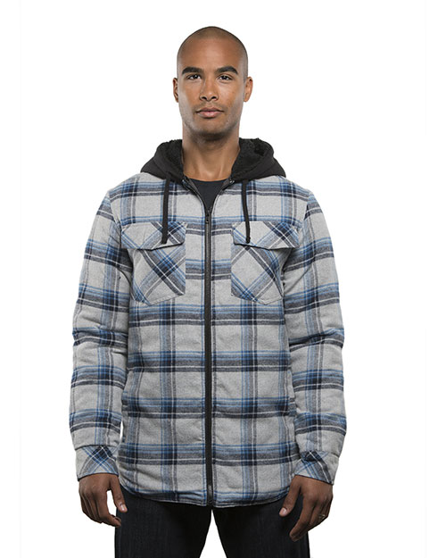 Burnside B8620 Men's Hooded Flannel Jacket