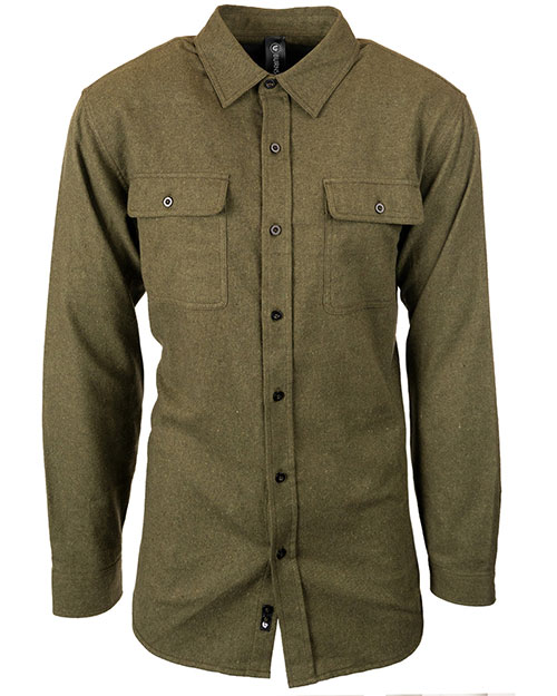 Burnside BU8200 Men 's Solid Flannel Shirt