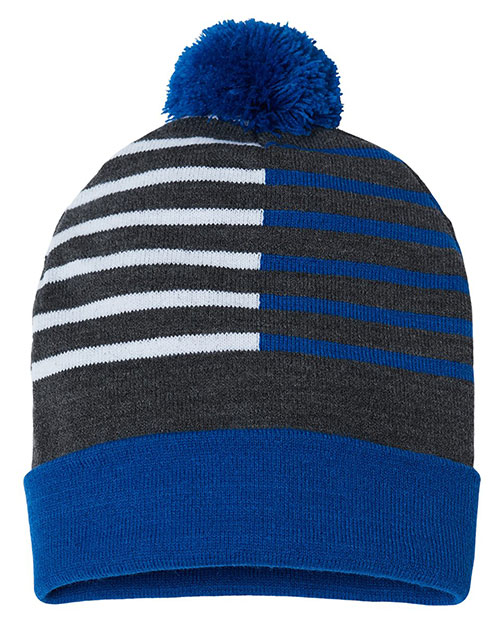 CAP AMERICA RKH12  USA-Made Half Color Beanie