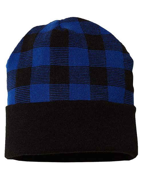 CAP AMERICA RKP12 USA-Made Plaid Beanie