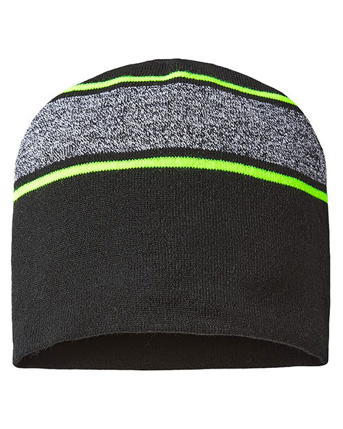 CAP AMERICA RKV9 USA-Made Variegated Striped Beanie