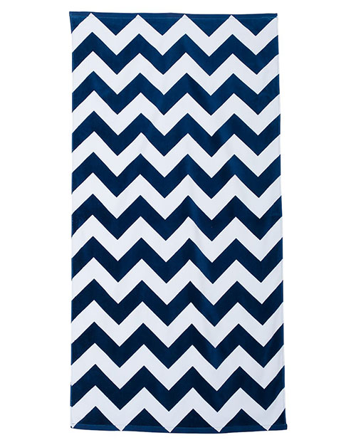 Carmel Towel Company C3060X Chevron Velour Beach Towel