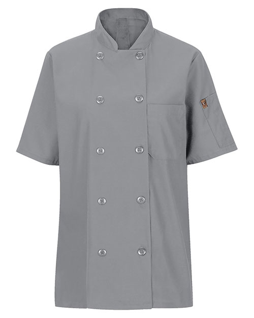 Chef Designs 045X  Women's Mimix™ Short Sleeve Chef Coat with OilBlok