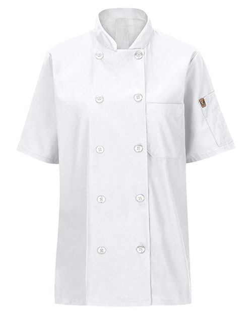 Chef Designs 045X  Women's Mimix™ Short Sleeve Chef Coat with OilBlok