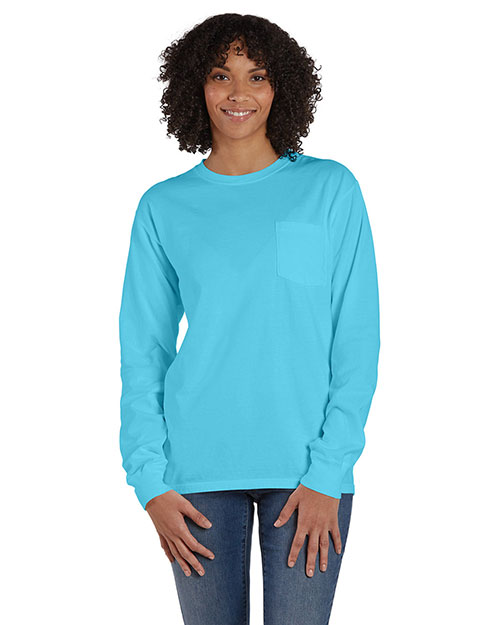 ComfortWash by Hanes GDH250  Unisex Garment-Dyed Long-Sleeve T-Shirt with Pocket