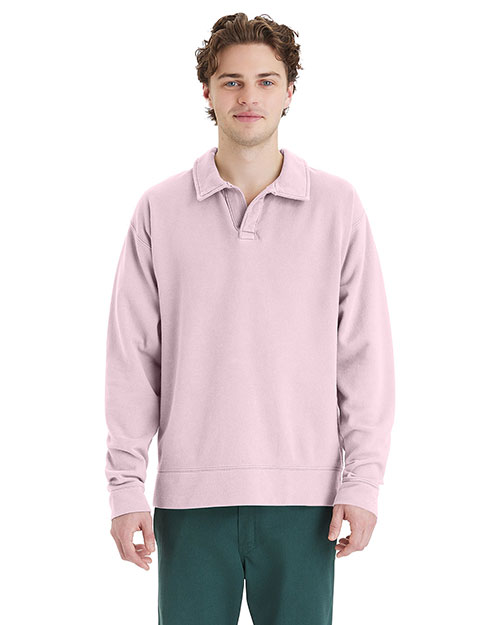 ComfortWash by Hanes GDH490  Unisex Garment Dye Polo Collar Sweatshirt