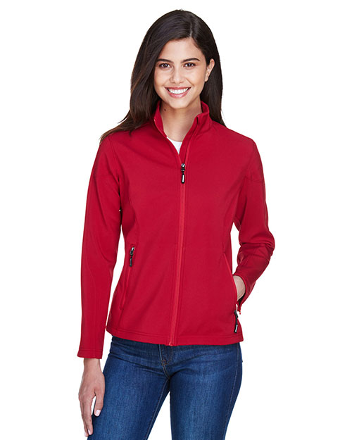 Ash City - Core 365 78184    Cruise Two-Layer Fleece Bonded Soft Shell Jacket CLASSIC RED 850 at bigntallapparel