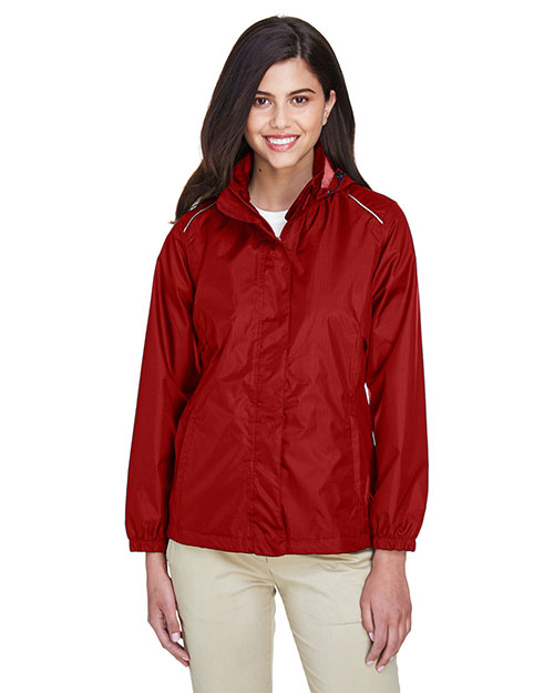 Ash City - Core 365 78185    Climate Seam-Sealed Lightweight Variegated Ripstop Jacket CLASSIC RED 850 at bigntallapparel