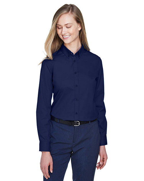 Ash City - Core 365 78193    Operate Long-Sleeve Twill Shirt CLASSIC NAVY 849 at bigntallapparel