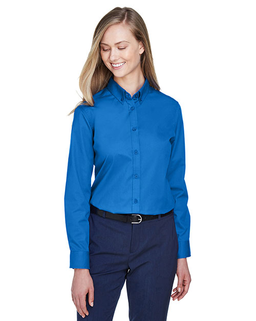 Ash City - Core 365 78193    Operate Long-Sleeve Twill Shirt TRUE ROYAL 438 at bigntallapparel