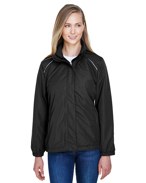 Ash City - Core 365 78224    Profile Fleece-Lined All-Season Jacket BLACK 703 at bigntallapparel