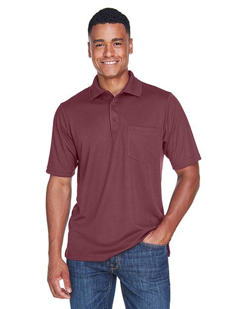 Ash City - Core 365 88181P  Men Origin Performance Pique Polo With Pocket BURGUNDY 060 at bigntallapparel