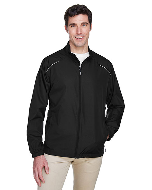 Ash City - Core 365 88183  Men Motivate Unlined Lightweight Jacket BLACK 703 at bigntallapparel