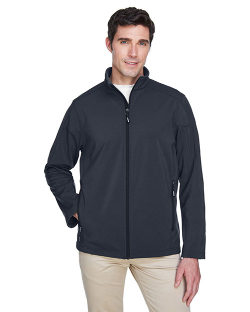 Ash City - Core 365 88184  Men Cruise Two-Layer Fleece Bonded Soft Shell Jacket CARBON 456 at bigntallapparel