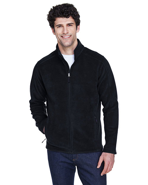 Ash City - Core 365 88190T  Men Tall Journey Fleece Jacket BLACK 703 at bigntallapparel