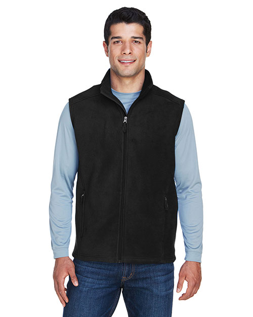 Ash City - Core 365 88191  Men Journey Fleece Vest BLACK 703 at bigntallapparel