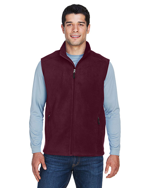 Ash City - Core 365 88191  Men Journey Fleece Vest BURGUNDY 060 at bigntallapparel