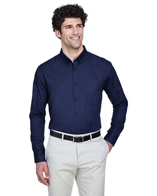 Ash City - Core 365 88193  Men Operate Long-Sleeve Twill Shirt CLASSIC NAVY 849 at bigntallapparel