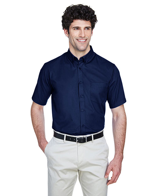 Ash City - Core 365 88194  Men Optimum Short-Sleeve Twill Shirt CLASSIC NAVY 849 at bigntallapparel