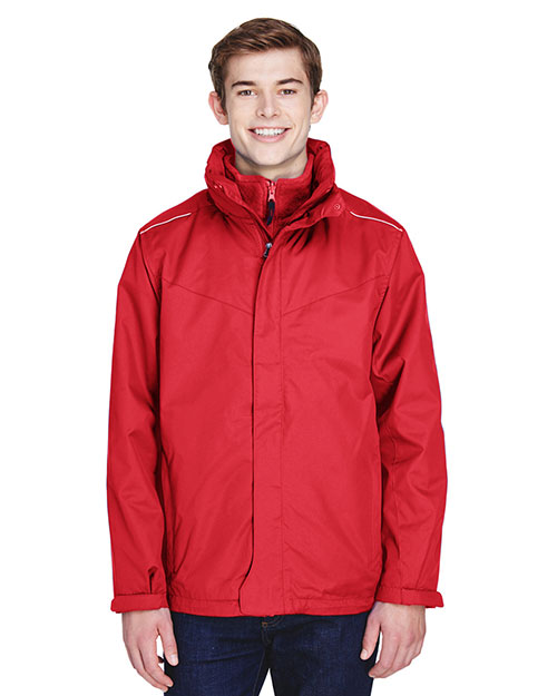 Ash City - Core 365 88205  Men Region 3-In-1 Jacket With Fleece Liner CLASSIC RED 850 at bigntallapparel