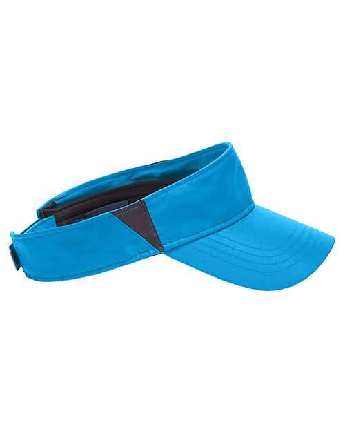 Ash City - Core 365 CE002  Adult Drive Performance Visor ELCTRC BLU/ CRBN at bigntallapparel