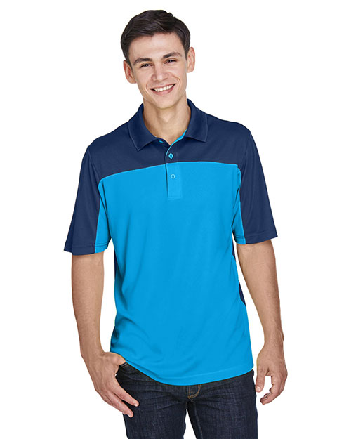 Ash City - Core 365 CE101  Men Balance Colorblock Performance Pique Polo EL BLU/ C NV 485 at bigntallapparel