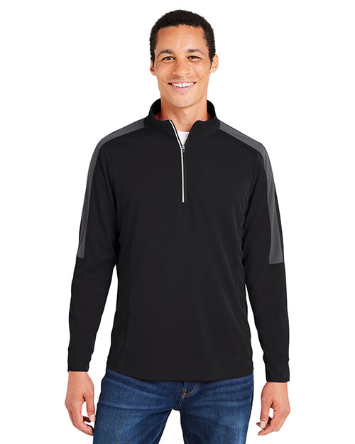 CORE365 CE404  Men's Market Snag Protect Mesh Colorblock Quarter-Zip