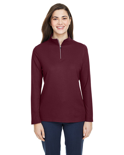 CORE365 CE405W Ladies' Fusion ChromaSoft™ Pique Quarter-Zip
