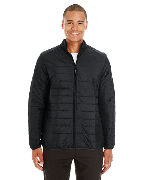 Ash City - Core 365 CE700  Men Prevail Packable Puffer BLACK 703 at bigntallapparel