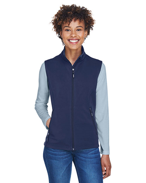 Ash City - Core 365 CE701W    Cruise Two-Layer Fleece Bonded Soft Shell Vest CLASSC NAVY 849 at bigntallapparel