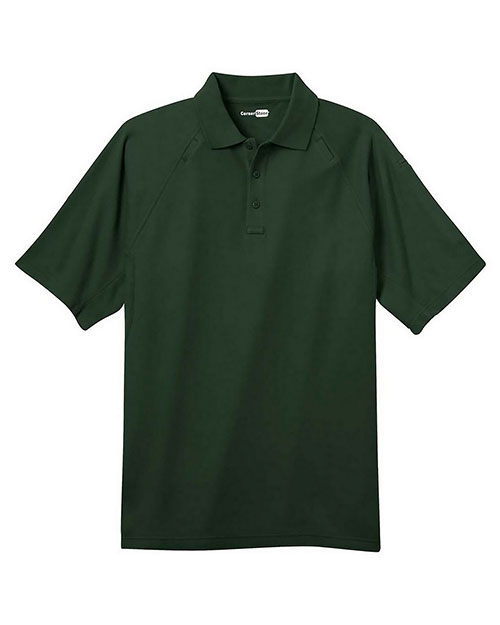 Cornerstone CS414 Men Ezcotton Tactical Polo Dark Green at bigntallapparel