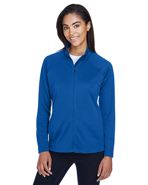Devon & Jones DG420W Women Stretch Tech-Shell Compass Full-Zip True Royal at bigntallapparel