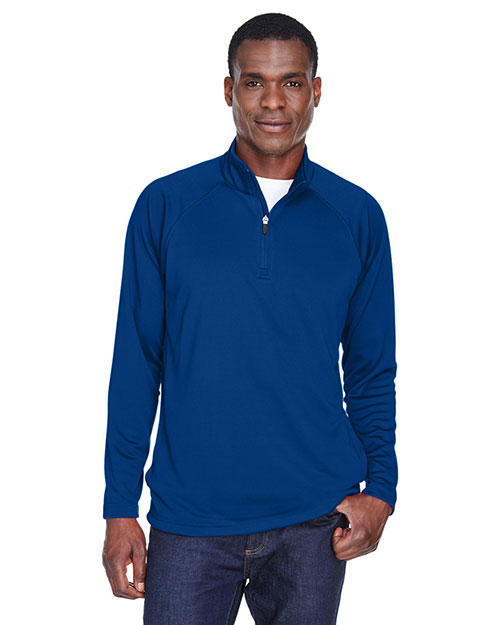 Devon & Jones DG440 Men Stretch Tech-Shell Compass Quarter-Zip True Royal at bigntallapparel