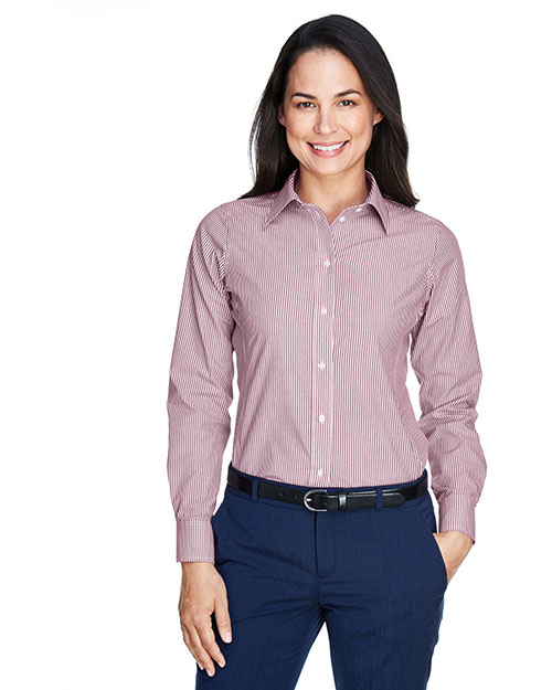 Devon & Jones D645W Ladies' Crown Woven Collection™ Banker Stripe