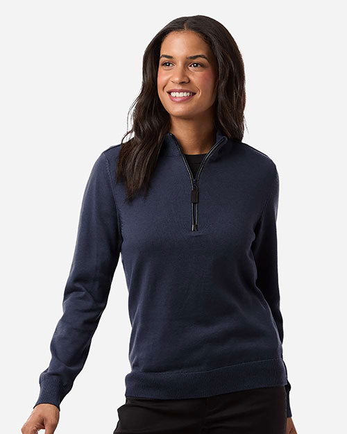 Devon & Jones DG446W Women's New Classics Quarter-Zip Sweater