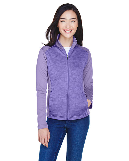 Devon & Jones DG796W Ladies' Newbury Colorblock Mélange Fleece Full-Zip