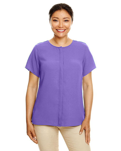 Devon & Jones DP612W Ladies' Perfect Fit™ Short-Sleeve Crepe Blouse