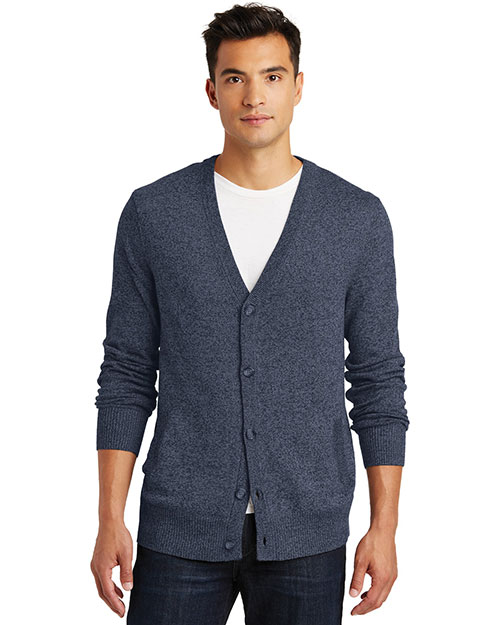 District Threads DM315 Men   Cardigan Sweater Navy at bigntallapparel