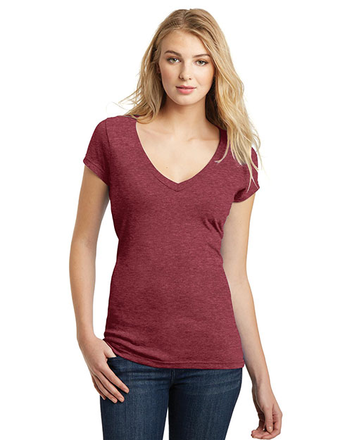   District ® Juniors Very Important Tee ® Deep V-Neck. DT6502
