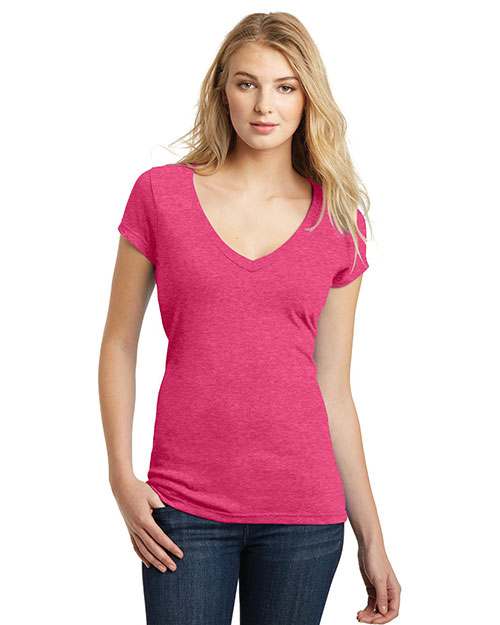  District ® Juniors Very Important Tee ® Deep V-Neck. DT6502