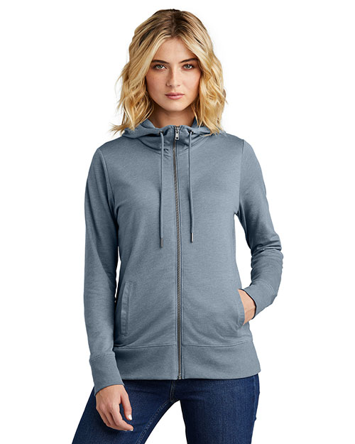 District DT673 Women Featherweight French Terry Full-Zip Hoodie