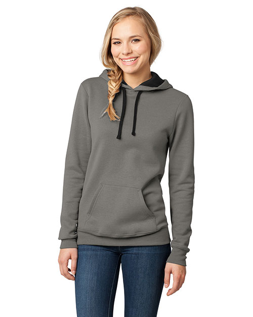 District Threads DT811 Women Concert Fleece? Hoodie Grey at bigntallapparel